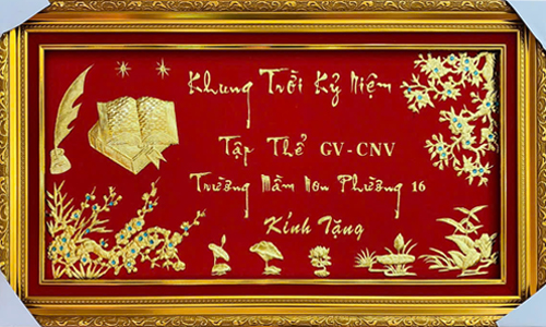 Khánh vàng chữ theo yêu cầu khách 26| khanhvangngocmy.com