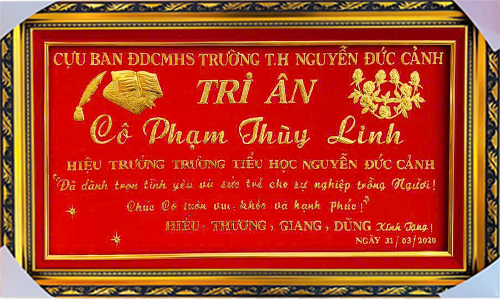 Khánh vàng chữ theo yêu cầu khách 35| khanhvangngocmy.com