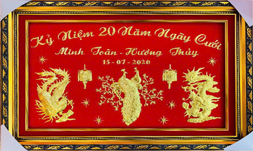 Khánh vàng chữ theo yêu cầu khách 43| khanhvangngocmy.com