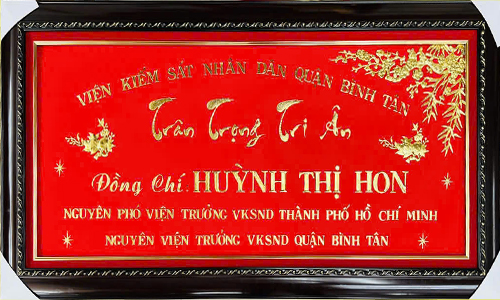 Khánh vàng chữ theo yêu cầu khách 46| khanhvangngocmy.com