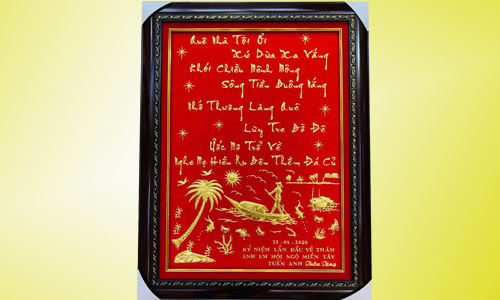 Khánh vàng chữ theo yêu cầu khách 47| khanhvangngocmy.com