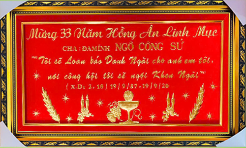 Khánh vàng chữ theo yêu cầu khách 48| khanhvangngocmy.com