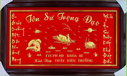 Khánh vàng chữ theo yêu cầu khách 49| khanhvangngocmy.com