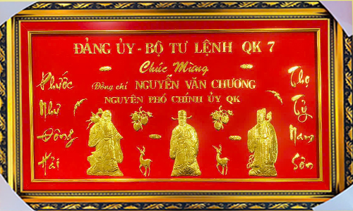 Khánh vàng chữ theo yêu cầu khách 65| khanhvangngocmy.com